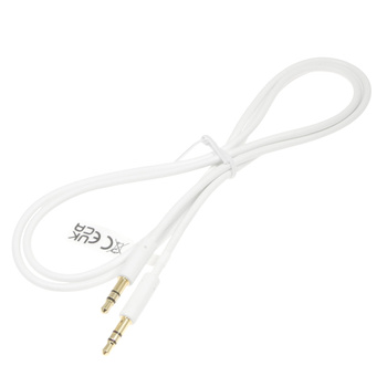 Kabel jack 3.5 wtyk stereo - 3.5 wtyk stereo 1m biały JKJ20