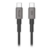 Kabel USB-C do USB-C 100W 5A Premium 1,2m czarny Miccell