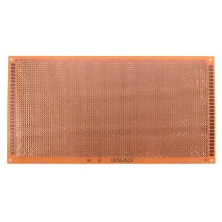 Płytka uniwersalna 13 x 25 cm, jednostronna, raster 2,54 mm, czerwona, PU18