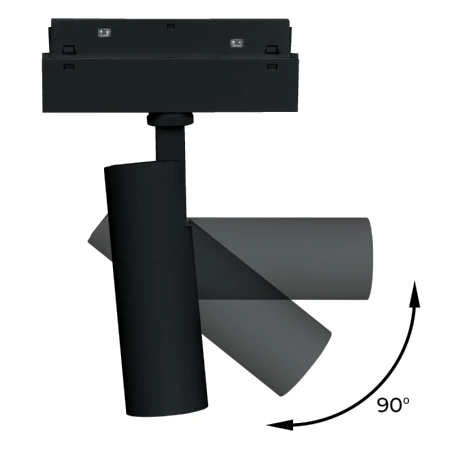 Reflektor szynowy magnetyczny 5W 400lm 4000K czarny M-LINE