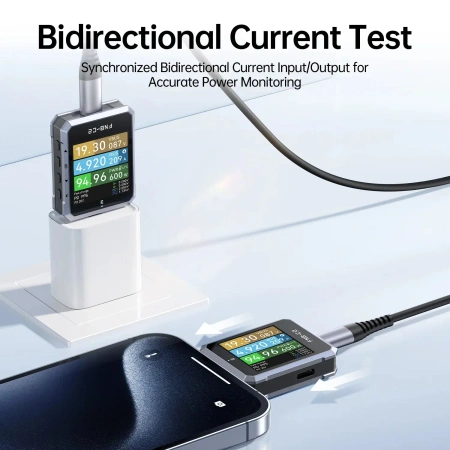 Tester USB-C PD 3.1 240W – miernik napięcia i prądu USB, tester kabli E-Marker – FNIRSI FNB-C2