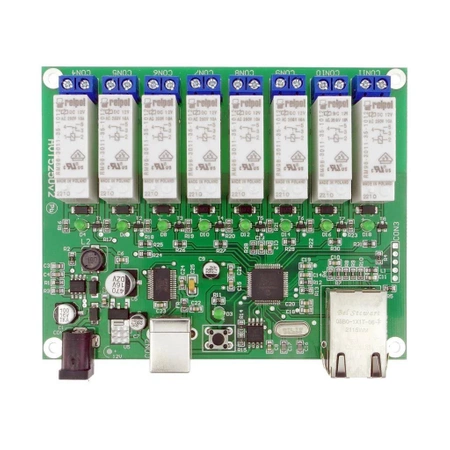 Karta przekaźników z interfejsem Ethernet - zlutowany KIT AVT 5250