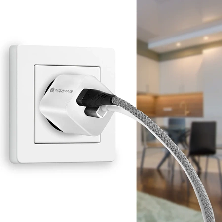 Ładowarka USB, ładowarka sieciowa, szybkie ładowanie QC3.0 + USB-C PD PPS 30W, everActive GaN SC-390Q