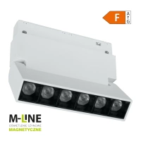Reflektor szynowy magnetyczny liniowy regulowany 6W 480lm 4000K biały M-LINE