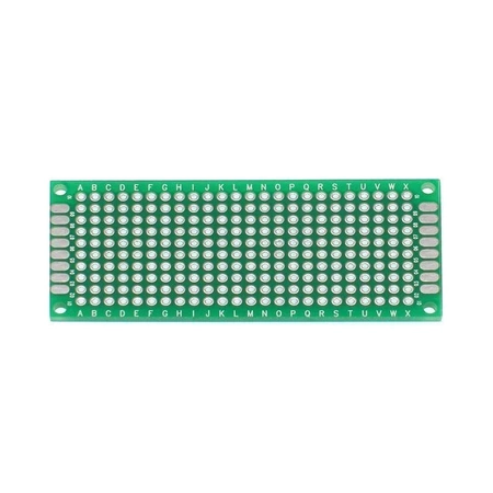 Płytka uniwersalna dwustronna THT raster 2,54 mm, 70 × 30 mm, zielony