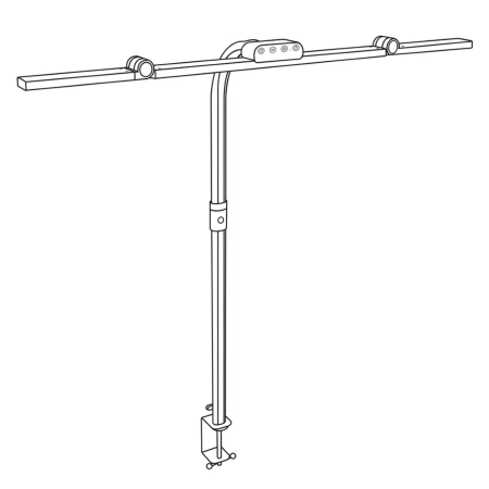 Lampa biurkowa LED - profesjonalna z regulacją barwy i jasności - liniowa 72cm - 21W - elastyczne ramię - czarna - FDDL03-R