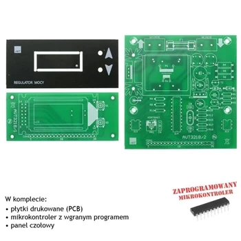 Regulator mocy z wyświetlaczem LCD - PCB i mikroprocesor do projektu AVT 3218