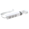 Listwa zasilająca 3 gniazda + 3× USB, przewód 1,5 m, 16 A, 3G1,5, podblatowa, z uziemieniem, biała, DPM