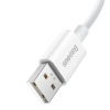 Kabel USB do USB-C 1m, szybkie ładowanie QC 65W, Baseus Superior Series, biały