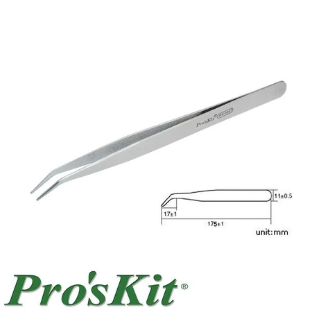 Pęseta magnetyczna uniwersalna 175mm, Proskit 1PK-106T