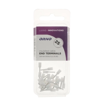 Tulejka kablowa izolowana 0.5mm² 8mm – końcówka tulejkowa miedziana, blister 25szt