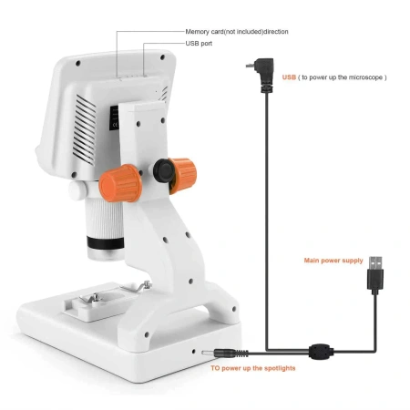 Mikroskop cyfrowy edukacyjny AD102 Andonstar - powiekszenie do 220x, 4.3 cala LCD, Full HD, zasilanie z USB