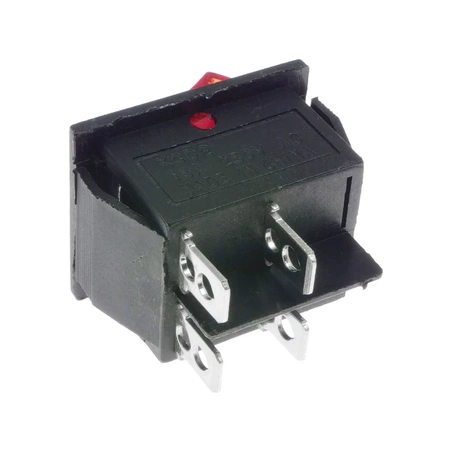 Włącznik ON-OFF 15A 230VAC czerwony, podświetlany, MK621