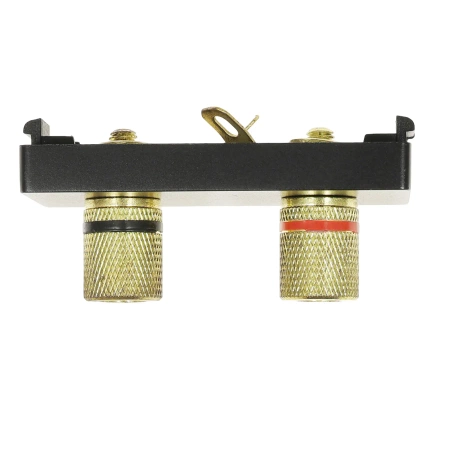 2 gniazda banan 4mm Audio Stereo czarny, moduł 1/2 do ramki Tawoia Glass