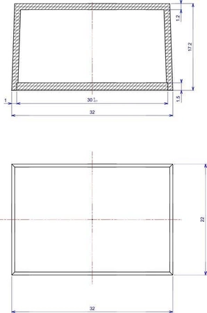 Obudowa uniwersalna Z83, 32 × 22 × 17,2 mm, ABS, czarna, Kradex
