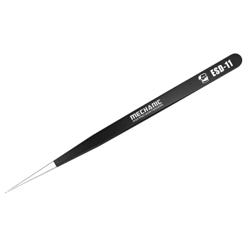 Pęseta precyzyjna ESD-11, ostra, antystatyczna, długość 140 mm, Mechanic