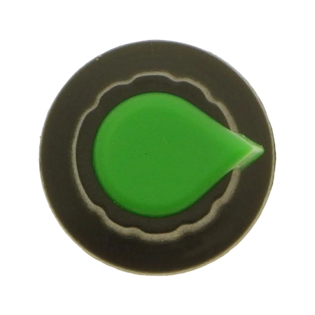 Gałka do potencjometru - oś 6mm - wys. 17mm - znacznik zielony