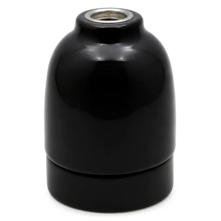 Porcelanowa oprawka wisząca E27 F510-3 czarna Ceramic Loft