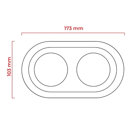 Ramka podwójna ceramiczna czarna Ceramic Loft
