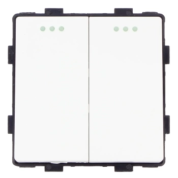 Moduł - Włącznik światła schodowy podwójny - biały - Tawoia Glass