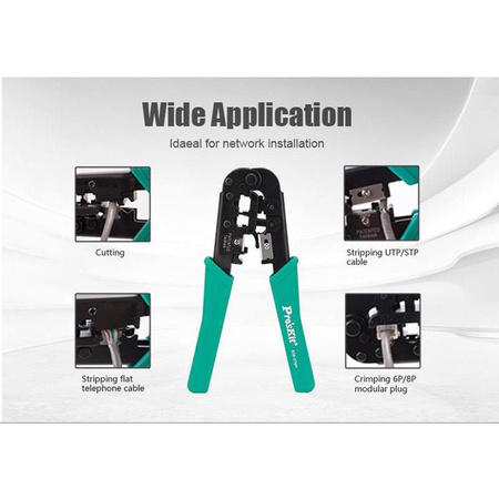 Zaciskarka RJ45 do wtyków 8/6 pin, Proskit 808-376H