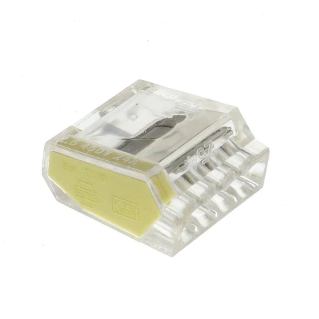 Złącze zatrzaskowe 4 pola, szybkozłącze instalacyjne 2.5mm2 450V