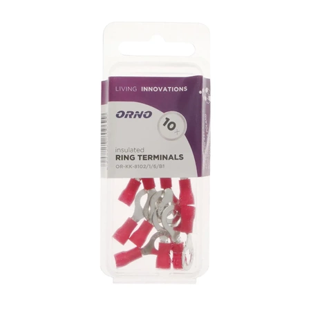 Końcówka oczkowa izolowana 1mm2 oczko na śrubę M6, blister 10szt.