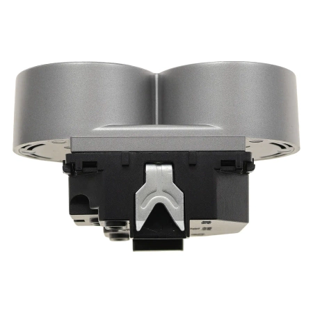 Moduł - Gniazdo elektryczne Schuko podwójne - szary - Tawoia Glass