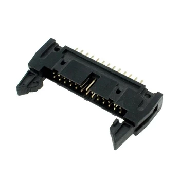 Wtyk IDC 26-stykowy prosty do montażu na PCB, raster 2,54 mm z zatrzaskami, Z-WS26VG