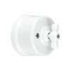Włącznik schodowy obrotowy okrągły biały ceramiczny natynkowy - Ceramic Classic Loft
