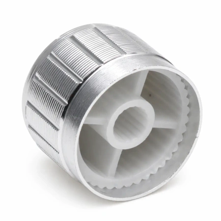 Gałka aluminiowa do potencjometru na oś 6mm - 23x17mm - srebrna - GSL23