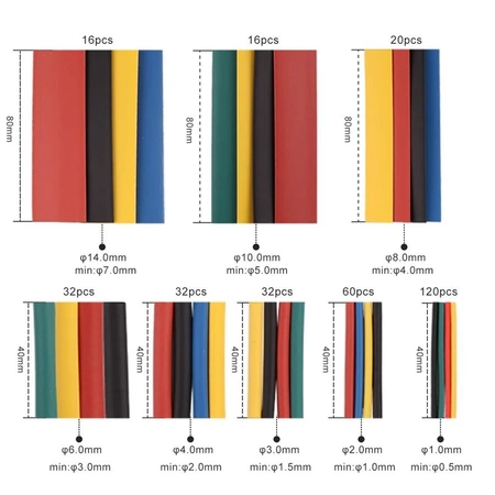 Zestaw konektorów i rurek termokurczliwych 678 elementów, E6087