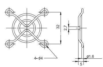 Osłona ochronna wirnika do wentylatora 40 × 40 mm, model Sunon FG-04
