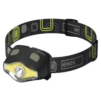 Latarka czołowa LED, 3 W, 220 lm, dioda COB, 3 × AA, zasięg 100 m, EMOS P3536