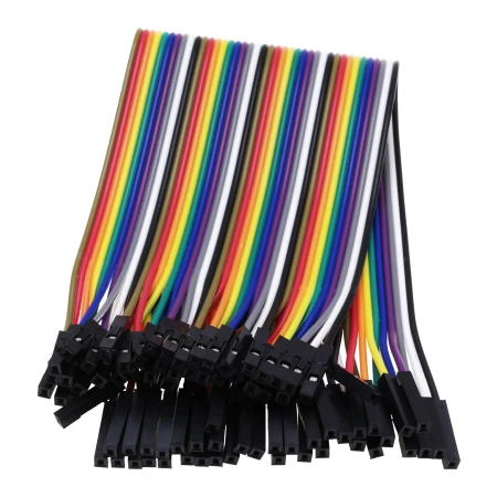 Zestaw przewodów połączeniowych żeński–żeński 20cm - 40 szt. do płytek stykowych, Arduino itp