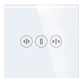 Włącznik dotykowy szklany kurtynowy (left/right) 600W - sterowanie WiFi + Bluetooth - biały - Tawoia Smart Home