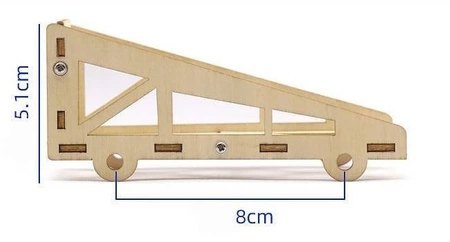 Łoże silnika do modeli RC ze sklejki 12cm - DIY - mocowane na skrzydła lub bagnety