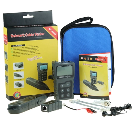 Tester LAN RJ45, PoE, LCD, adapter, Noyafa NF-8209