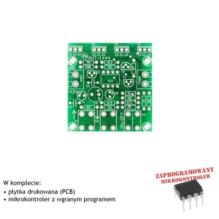 2-kierunkowy regulator obrotów silników DC, PCB i mikroprocesor do projektu AVT1444