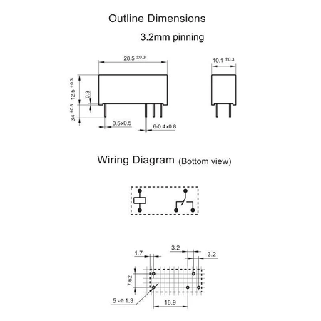 Przekaźnik JQX-68F (HF118F) SPDT, 12V, 8A