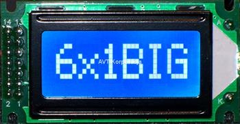 Wyświetlacz LCD alfanumeryczny 1x6 AC0601B-BIW W/B-E6 C