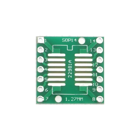 Adapter płytkowy SO14 / TSSOP14 na DIP do prototypowania układów SMD, PU02