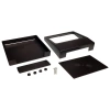 Obudowa uniwersalna Z25, 220 × 220 × 78 mm, PS, czarna, z panelami bocznymi, Kradex