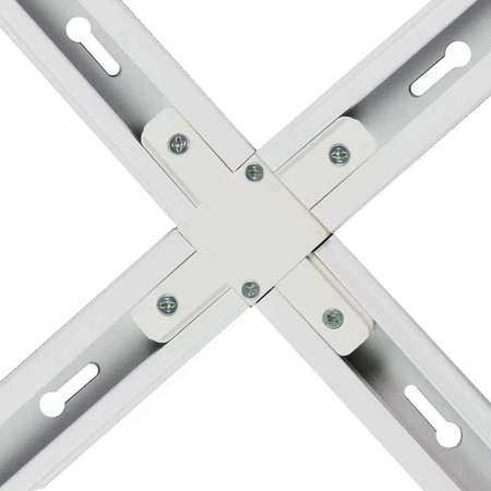 Złączka typu X do szyny, biała