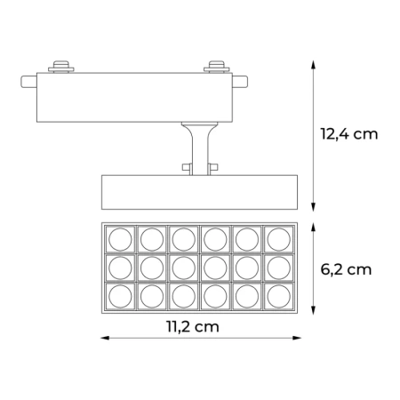 Reflektor szynowy LED, 10W, 900lm, 4000K, czarny, X-LINE