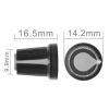 Gałka do potencjometru na oś 6mm - 16x17mm - czarna, niebieski znacznik