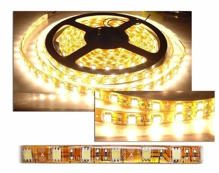 Taśma LED 10mm w silikonie, biały ciepły 30 LED, 0.5m