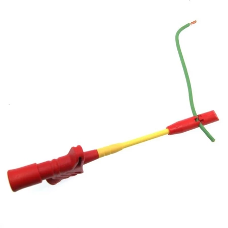 Chwytak igiełkowy 162mm z gniazdem 4mm, czerwony