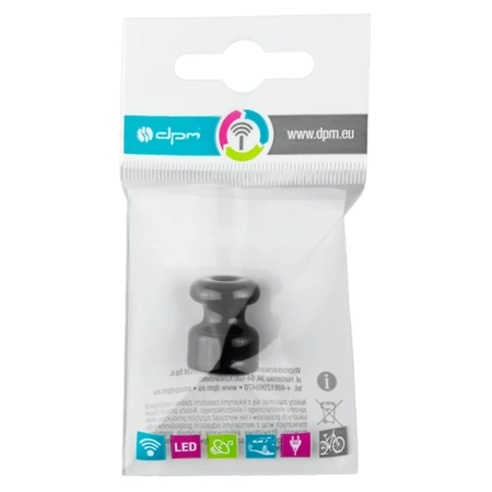 Uchwyt kabla ceramiczny 18x23mm, natynkowy czarny Ceramic Loft