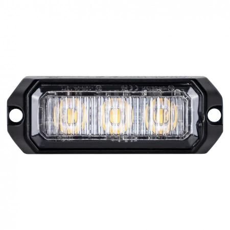 Lampa ostrzegawcza LED do pojazdu, sygnalizacyjna, 3 LED, światło pomarańczowe, R10, LW0023-5M